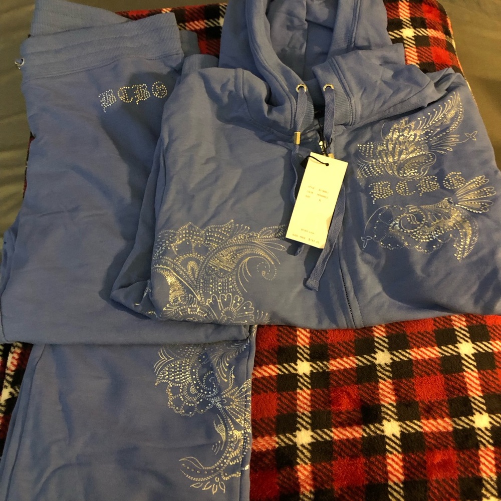 BCBGMaxAzria Blue Track Pants & Joggers jacket XL pants L sold separately